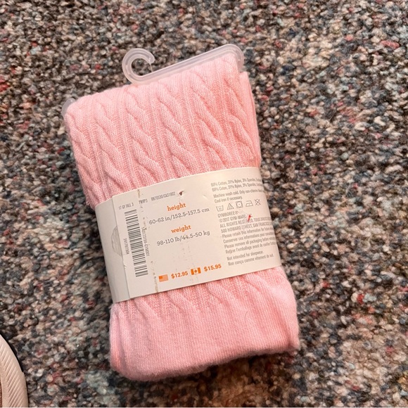 NEW Gymboree Pink Tights Cable-knit Size 14 Easter - Picture 5 of 6